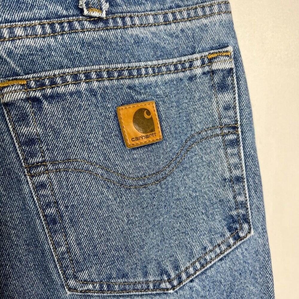 Carhartt Relaxed Fit Jeans Mens 46x30 Blue Denim Workwear Carpenter Utility